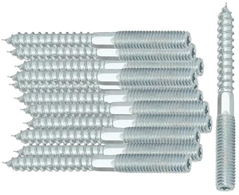 10x Stockschraube M8 x 100 mm – Verzinkter Stahl mit TX-Antrieb | Robuste Gewindestangen für Sichere Befestigung