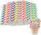 dhaikkkd 200 Colorful Straws Paper 100% Biodegradable Straws Nature Drinking Tubes Children Paper Tubes Suitable for Juice Drinks Cocktails Milk moothies 197mm×6mm