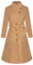 GRACE KARIN Eleganter A-Linien-Mantel mit Reverskragen und Taschen Einreihiger Mantel mit Gürtel Khaki XL