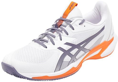 ASICS Solution Speed FF 3 Clay, Sneaker Uomo, Bianco/Viola GRIGIASTRO, 42 EU