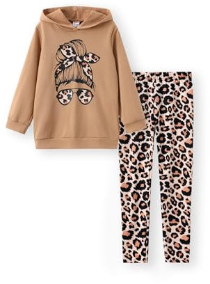 PATPAT Streatwear Trainingsanzüge für Mädchen - Einhorn, Top & Hosen, Leggings Bekleidungsset für Mädchen, Jogginganzug Activewear Sportkleidung Kinderkleidung, Super Geschenken 7-8 Jahre 122-128cm