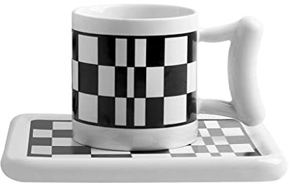 FVRFYPXM mug (Palabra de préstamo) Taza de Tablero de ajedrez, Taza de café de cerámica, Taza de Agua for Parejas, Taza de Desayuno de Leche, Taza de Oficina for Sala de Estar Tazas