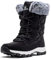 HOBIBEAR Damen Schneestiefel Warm Gefütterte Anti-Rutsch Wasserdicht Outdoor Winterstiefel Schwarz EU 42