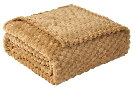 Good Nite Kuscheldecke Flauschig Decke 150 x 200 cm Tagesdecke Weich Mikrofase Sofadeck Wohndecke Warme Fleecedecke für Sofa und Bett Schlafzimmer Büro Beige