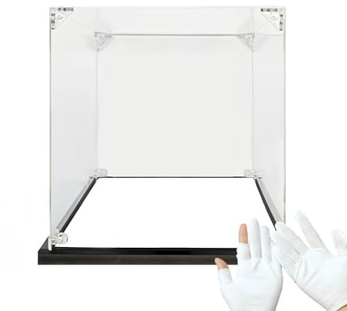 Mit Spiegel Unterseite Acryl Vitrine Box, 12×12×12 Zoll (30×30×30 cm) Staubdicht, Sammlung