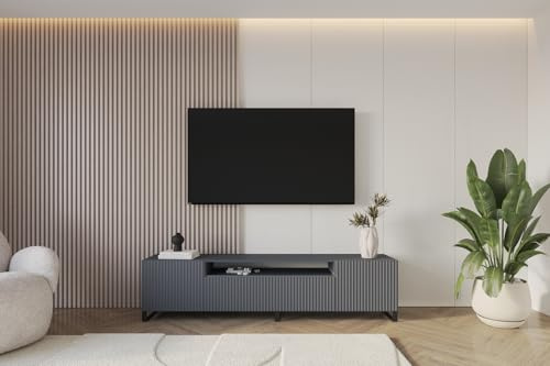 ALTDECOR TV-Schrank Fernsehtisch - NOA-2-S - 200x53x41 - Graphit | Lowboard TV Möbel TV Cabinet Fernsehschrank für das Wohnzimmer TV Kommode TV Tisch TV Sideboard TV Board