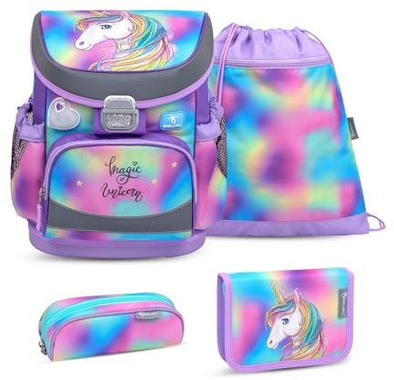 Belmil Mini-Fit Schulranzen Set 4 -teilig (405-33/AG/S) (Rainbow Color 2)