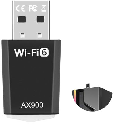 Wifi Dongle, WiFi 6 AX900 USB Wifi Adapter Dual Band USB Adapter Mini Wireless Network MU-MIMO Internet Dongle 5GHz 600Mbps & 2.4G 286Mbps Compatible with Windows 11/10/7 PC Desktop Laptop