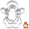 Gingerbread Man Cutters, 3 PCS Cookie Cutters Biscuit Cutters Gingerbread Cutters Stainless Cake Cookie Cutter for Valentine's Day, Birthdays, Christmas Biscuit Shapes（Girl）