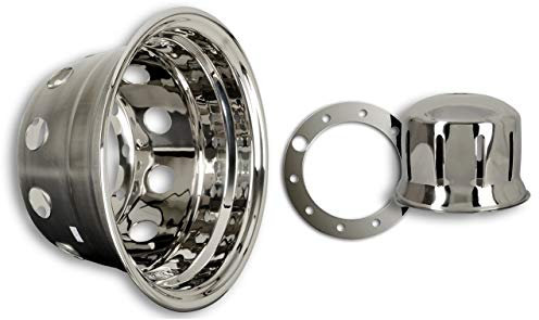 Hansen Styling Parts Radzierblende Radauskleidung 22,5 Zoll mit Nabenabdeckung - universell passend für Stahlfelgen 9x22,5 Zoll (Tiefbett)