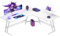 Devoko 150 x 130 cm Scrivania Gaming Angolare, Scrivania Angolare con Supporto per Monitor per Lo Studio, Il Gioco E Il Lavoro, Scrivania Gaming Ergonomica(Bianca)
