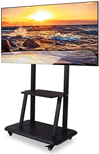 SaryEdge Mobile TV Cart, Mobile TV Stand, 100KG TV Cart,Mobile TV Stand Fits 60-100 LED LCD Plasma Flat Screen,Adjustable Trolley-Mobile TV Mount with Wheels(