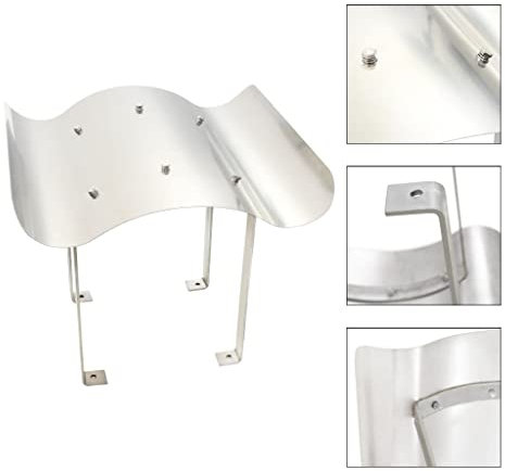 LLEZKBR Haus & Garten, Kamin & Holzofen Zubehör, Kamin Cowl Edelstahl Silber