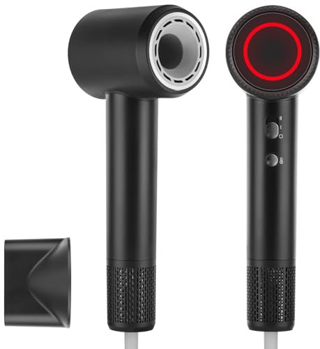 vsshe Föhn Ionen Haartrockner, 57 dB Leiser Bürstenloser Motor Professioneller Haartrockner 1600W mit 110.000 U/min, 200 Mio. Negative Ionen, 3 Temperaturstufen, Intelligente Temperaturkontrolle