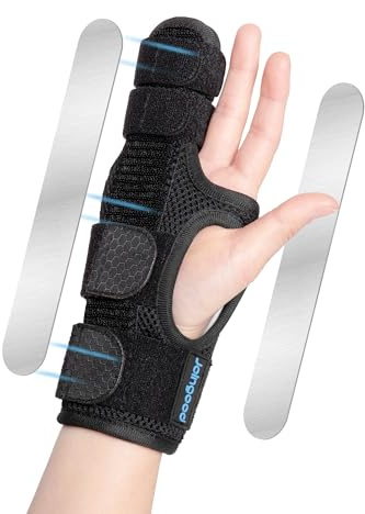 joingood Pinky Finger Stützbandage, Verstellbar Mit Abnehmbaren Stützen, Für Komfort Und Tägliche Unterstützung, Rechts, L