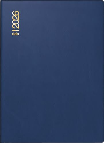 rido/idé Taschenkalender Mod. Technik II 2026 | A6, Kunststoff, blau