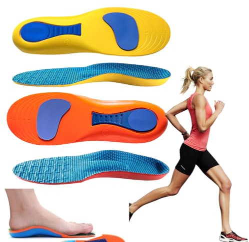 JAWUZ 2 Para Solette Ortopediche Supporto Per Arco Plantare,Solette Scarpe Plantari Ortopedici Per Piede Piatto,Sport Solette Scarpe Per Piedi Piatti,Fascite Plantare,Per Uomini E Donne