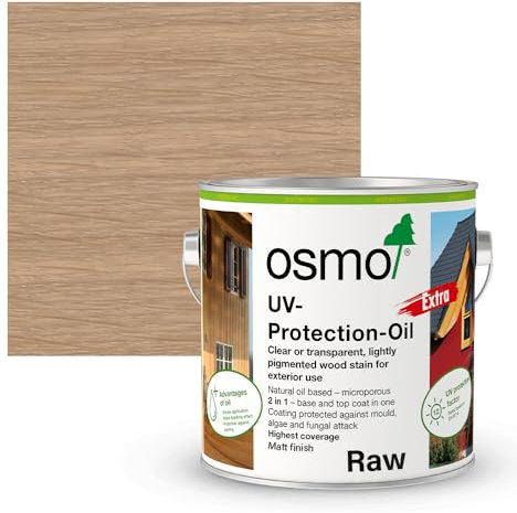 Osmo UV Protection Oil Extra, Tints (Raw 3044, Matt, 750ml)
