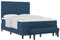 vidaXL Boxspringbett mit Matratze & Bank Blau 140X190 cm Stoff Schickes Design Bequeme Unterstützung Einfache Montage für Schlafzimmermöbel Großes Doppelbett mit Topper