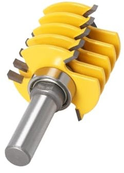 1pc Box Joint Router Bit - Einstellbare 5 Klinge - 3 Flöten - 1/2 12mm Schaft for Holz Cutter Zapfen Cutter for Holzbearbeitung Werkzeuge(12.7X36)