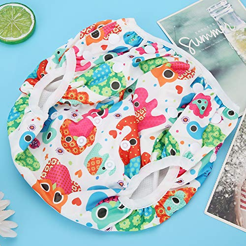 Focket Weiche Netzfutter Wasserdichtes Baby Schwimmwindel XL, Einstellbare Taille Unisex Windel für 0-3 Jahre Alt, Leicht zu Trocknen Polyester Stoffmaterial (D20)