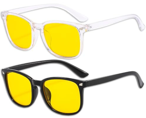 XFSRG Blaulichtfilter Brille Damen Herren Computerbrille Blaulicht Schutzbrille Blue Light Glasses Ohne Stärke Bildschirmbrille Anti Müdigkeit Augenschutz PC Brille