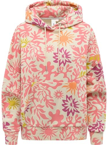 Ragwear Damen Hoodie gemütlicher Pullover mit Verstellbarer Kapuze Pirita Print XS-3XL