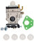 OuyFilters Carburetor Carb 15MM with 4 Primer Bulbs For 43cc 49cc 2 Stroke Mini Pocket Rocket Bike Atv Quad Dirt Bike Gas Scooter Mini-Chopper