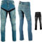 BULLDT Damen Motorradjeans Motorradhose Denim Jeans Hose mit Protektoren 34W / 31L Blau