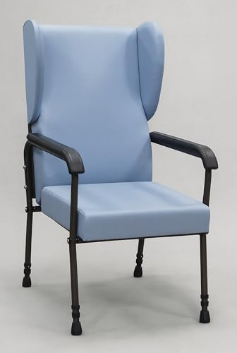 Aidapt Chesterfield Orthopaedic High Back Seat Chair With Adjustment for Leg and Back Height, Easy Wipe Clean Material. For Use by Elderly Users With Limited Mobility In Living Rooms and Bedrooms.