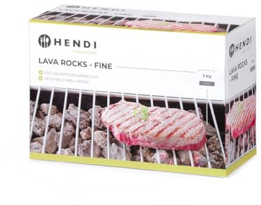 HENDI Lavasteine, Fein, Lava Rock, geeignet für unterschiedliche Gasgrilltypen, 3kg, box