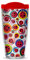 Thermobecher mit rotem Deckel, Motiv: Marienkäfer, 473 ml