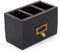 DESIGN DELIGHTS Holz STIFTEHALTER BOX Vintage 19 | Mahagoni, 19x12x10cm (BxHxT) | Stiftebox mit Metallgriff, Stifteköcher, Schreibtischorganizer im shabby Style | Farbe: 09 voodoo - schwarz