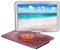YOOHOO Lecteur DVD portable de 41,9 cm avec télécommande, lecteur DVD pivotant HD de 35,6 cm pour voiture, batterie rechargeable de 6 heures, prend en charge la carte SD, port USB (or rose)