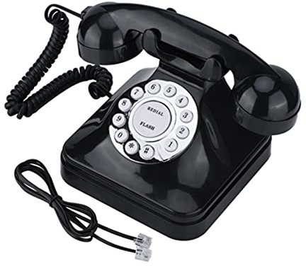 Telefono - Telefono Vintage con Decorazione Speciale per Family Office Hotel Home - Telefono Fisso Multifunzionale