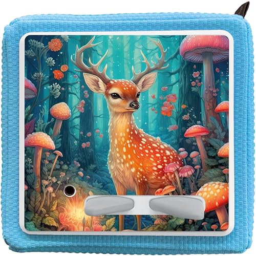 K002 | Schutzcover Schutzfolie für Toniebox selbstklebende passgenaue Folie Motive Zubehör Kinder Spielzeug Aufkleber Sticker Personalisiert Wunschname (Nr. 25 Baby Deer, ohne Wunschname)