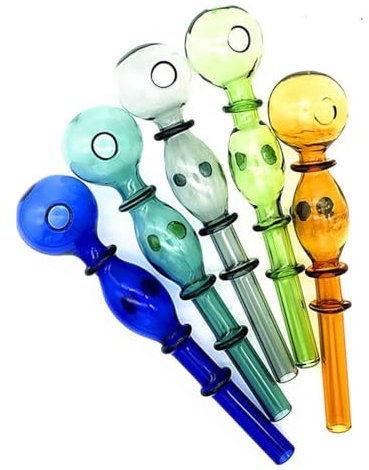 Aoheuo Color Bubble 3 Stück Glas gerade Topf Glas Bongs Ölbrenner Glaspfeifen Wasserpfeifen Öl-Rigs Öl