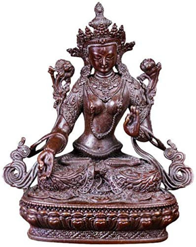 wlsdhjfo Sammlerfiguren2 Zoll reines Kupfer weiß Tara Buddha Statue Retro Buddha Statue tibetische buddhistische Lieferungen