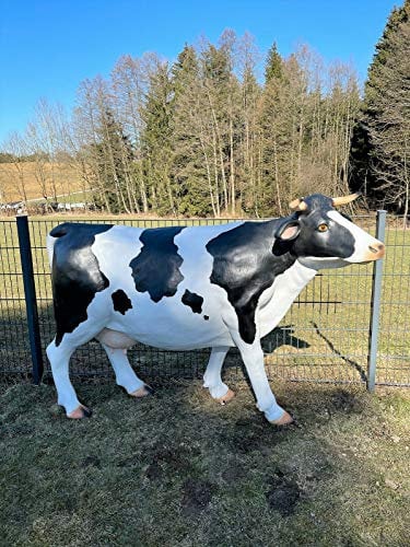 XXL Kuh lebensgross ca. 230cm Premium Gartendeko lebensecht Garten Deko Figur r