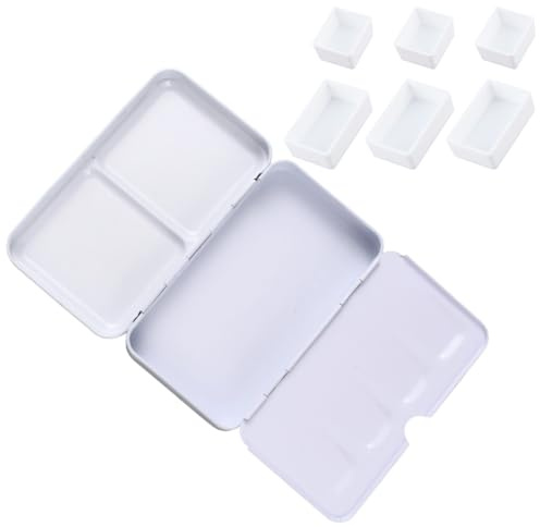 PandaHall Leere Aquarelldosen Box Mit 12 Stück Halbe Pfannen 8 Stück Volle Pfannen Aquarell Aquarell Dose Box Mit Deckel Leere Aquarell Pfannen Für Künstler Student Travel Painting