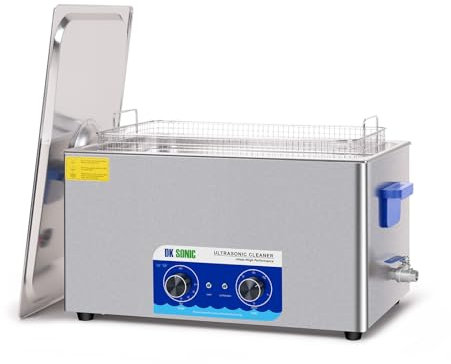 DK SONIC Ultraschallreiniger, 22L 480W Schallreiniger aus Edelstahl mit Heizung und Mechanischem Timer, Ultraschallreinigungsgerät zum Reinigen von Pistolen, Motoren, Vergasern, Ketten (inkl. Korb)