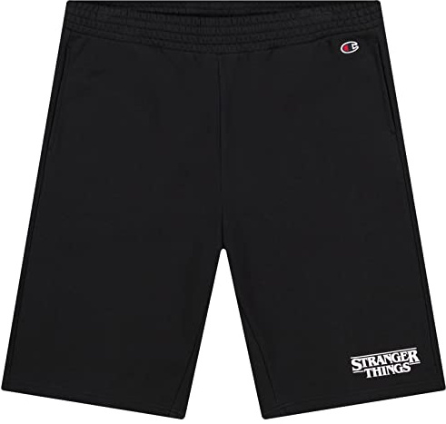 Champion Unisex X Stranger Things Pantaloncini Bermuda Bermudas, Schwarz, L