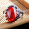 DarryDooly Cellacity Thai Silber 925 Schmuck Edelsteine ​​Ring für Damen Granat Gelb Bernstein Smaragd Mondstein Öffnung Verstellbare Ringe Geschenke