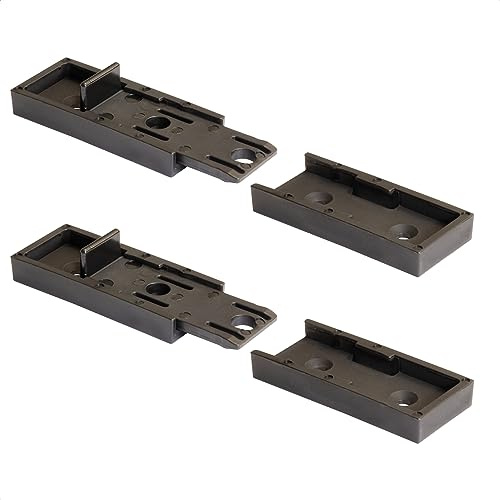 WAGNER Tischverbinder/Tischplattenverbinder/Möbelverbinder T-Connect 2tlg. Set - 30 x 70 x 10 mm - aus Kunststoff - schwarz, zum Schrauben - 16500900