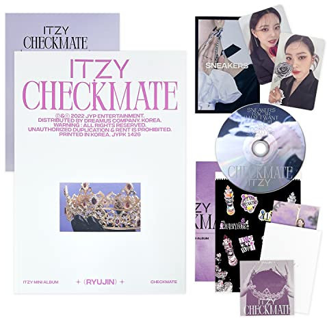 ITZY - [CHECKMATE] (STANDARD EDITION - RYUJIN Ver.) Photobook + Photocard + CD-R + Mini Folding Poster + Lyric Paper + Sticker + Postcard Set + Special Card + Poster + 2 Badges + 4 Extra Photocards