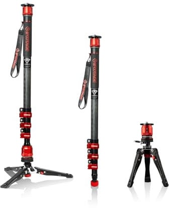 IFOOTAGE Monopod Cobra 3 C180F-P, 71 Camera Monopod with Feet, Professional Carbon Fiber Video Monopod, Payload 17.64Lbs/ 8KG