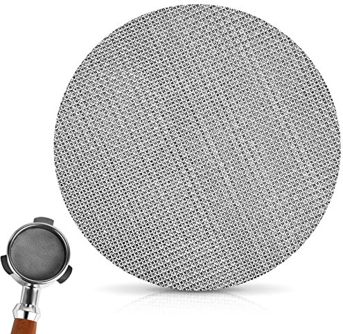 HOTUT Coffee Puck Filter Screen, Replacement Cafetiere Filter Mesh Screen, Espresso Puck Screen for 53.5mm Portafilter, Stainless Steel Reusable Mesh Filter,1.7mm Thickness 150μm