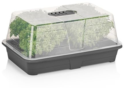 Tamersgifts Vented Propagator Tray Set Cover Lid with Gravel Tray (no Holes in Tray)
