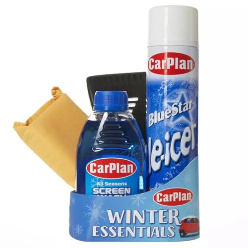 CarPlan Winter Essentials 4pc Kit - Essentials for Safe Winter Driving