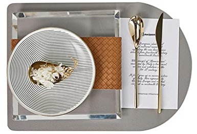 Juego de vajilla, plato de cerámica con borde dorado, platos de cena, plato de postre, plato de ensalada, juego de vajilla, bandeja cuadrada transparente con tapete de cristal